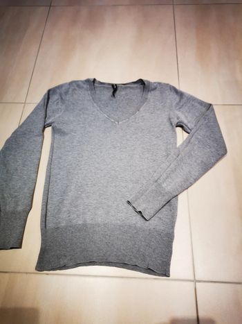 Pull col v femme gris S pimkie