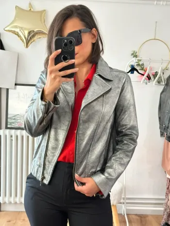 Perfecto Sandro argenté taille 36
