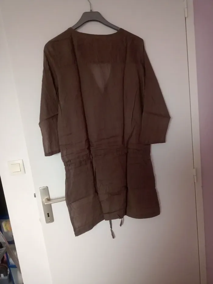 Robe chemise  d'été femme marron - photo numéro 2