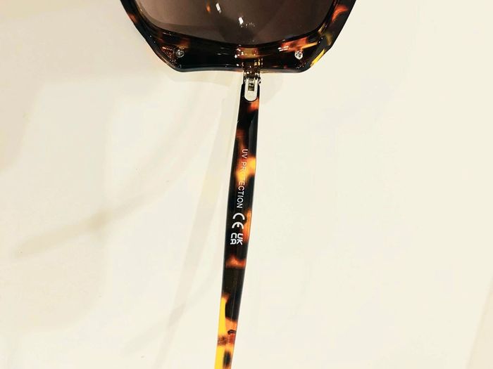 Lunette de soleil femme hexagonale marron léopard et dorée verres dégradés UV protection catégorie 3 - photo numéro 5