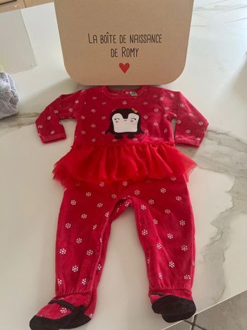 Pyjama Noël pingouin 18 mois Tex