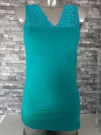 Débardeur à dentelle vert Taille M