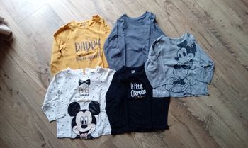 Lot de 5 maillots manches longues bébé garçon 24 mois