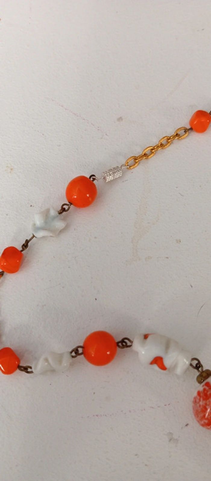 Collier orange vintage - photo numéro 3