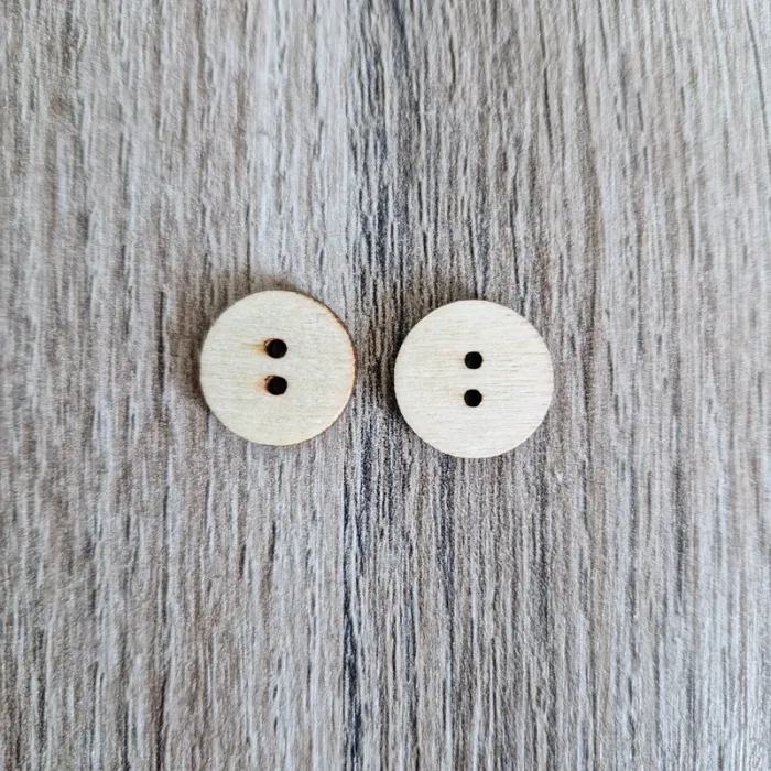 Lot de 2 boutons en bois vintage - photo numéro 2
