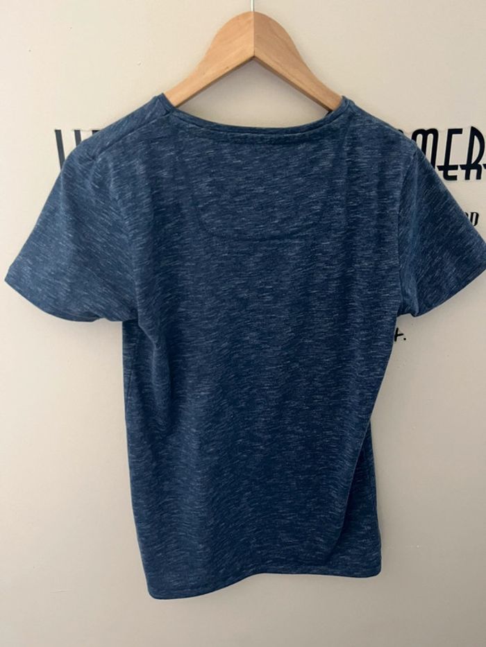T-shirt bleu navy col rond manches courtes polycoton Esprit - photo numéro 7