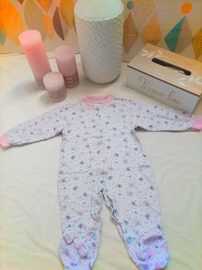 Grenouillère en coton fille 9 mois