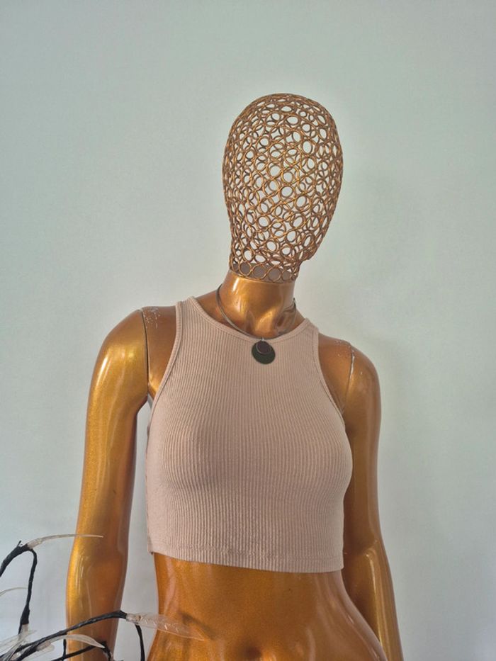 Top Court Femme Taupe