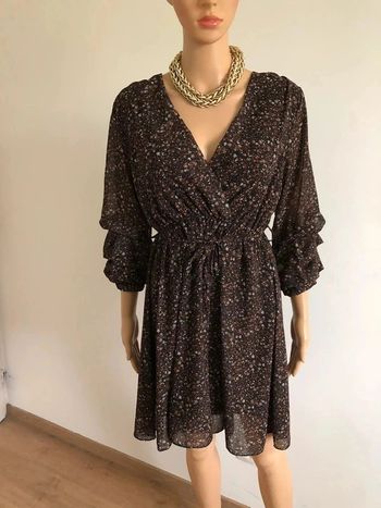 Robe imprimée marron New Collection taille unique comme neuve