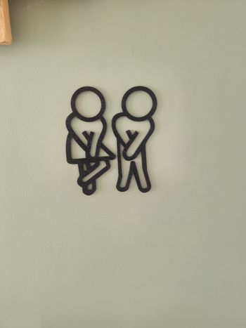 Signalétique porte toilettes