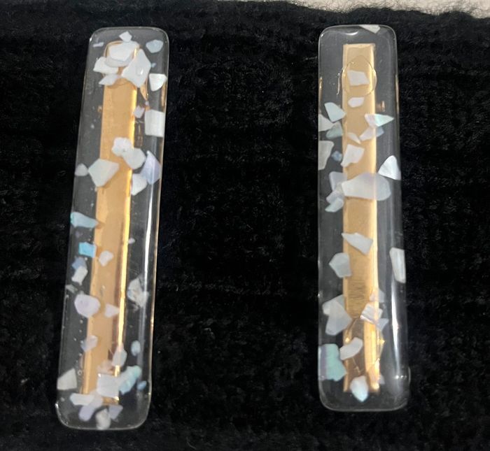 Lot de 9 barrettes dorées - photo numéro 2