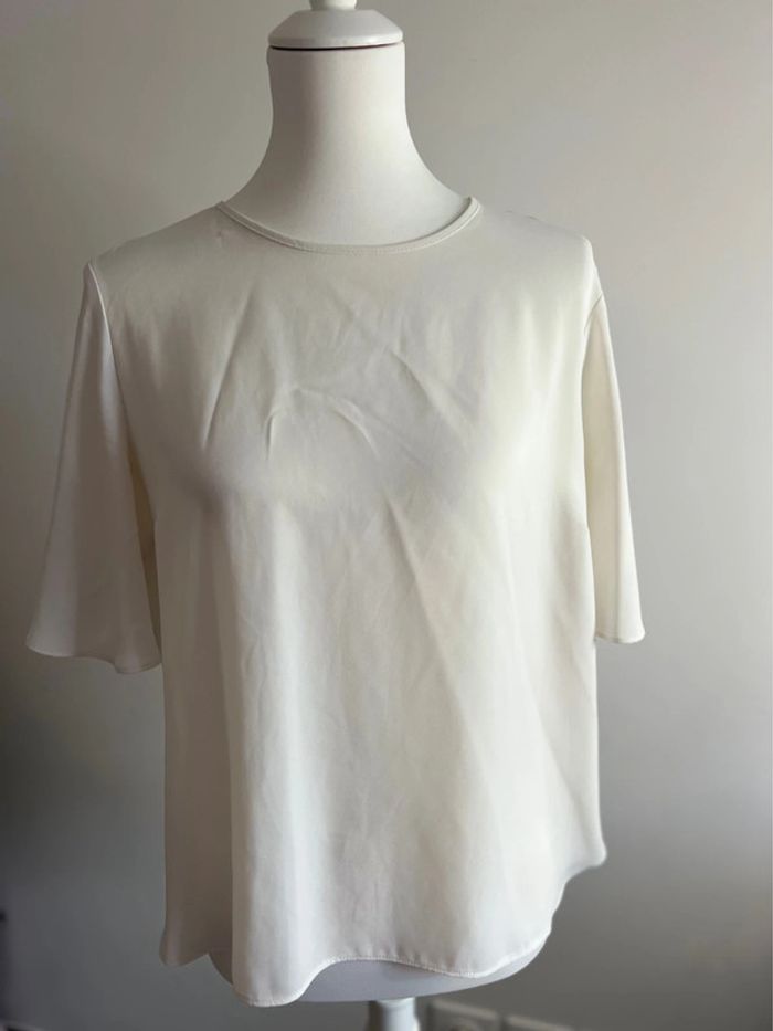 Top Manches Papillons Blanc Primark Taille 42