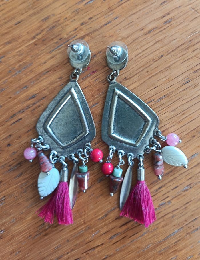 Boucles d'oreilles bohème chic. - photo numéro 2