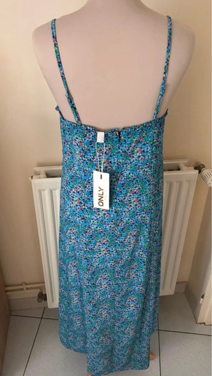 Robe longue fleurie, bleue, Only - photo numéro 10
