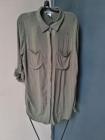 Chemise unie kaki