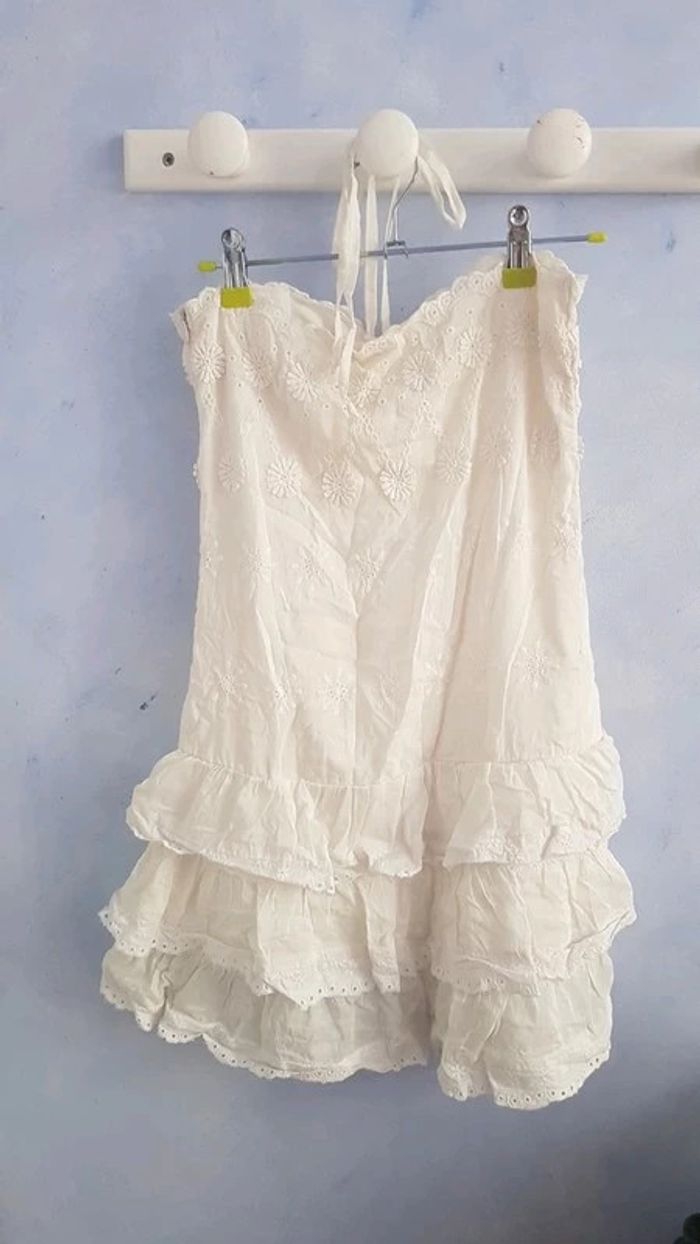 Robe blanche et ocre - photo numéro 2
