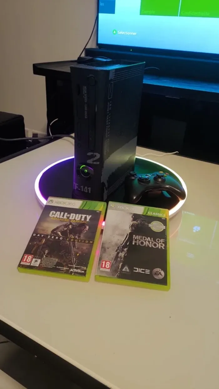 Xbox 360 édition Call of duty modern Warfare 2 avec câbles manette et jeux - photo numéro 2