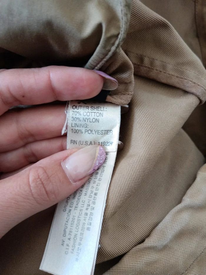 C59 Trench beige Massimo Dutti S - photo numéro 3