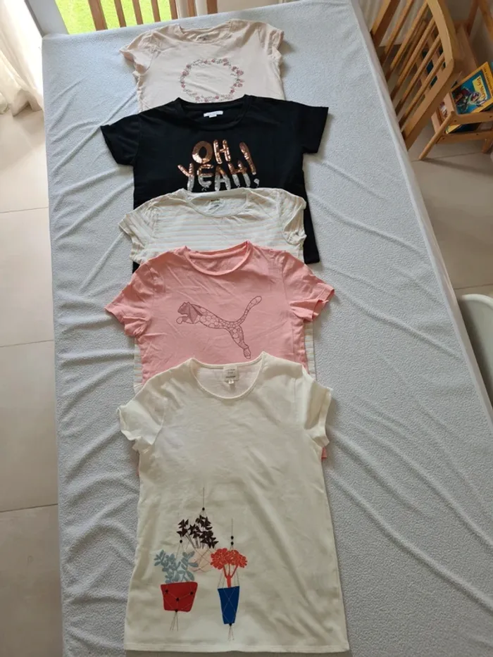 Lot de 5 t-shirts 12 ans
