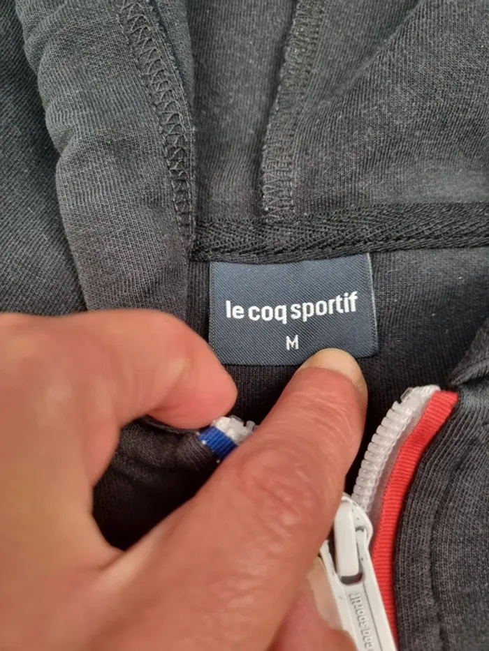 Veste zippée noire Le Coq Sportif – Taille M Homme (mesures en photos) - photo numéro 8