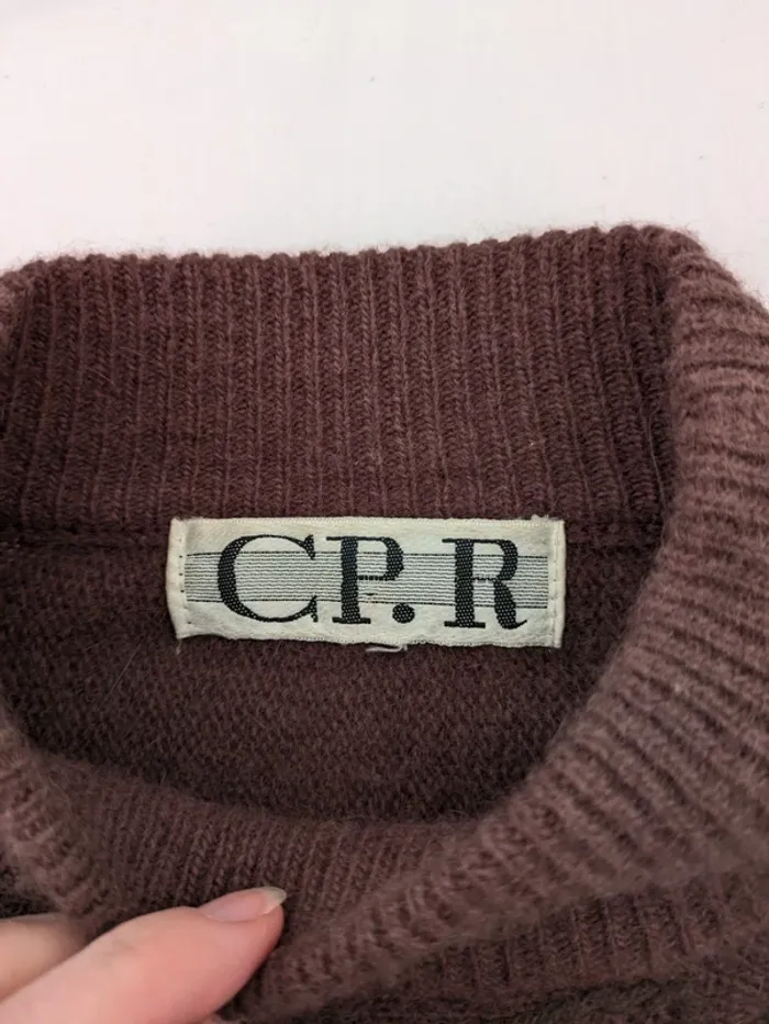 Pull chaud brodé vintage - laine agneau angora - taille 42 - photo numéro 7