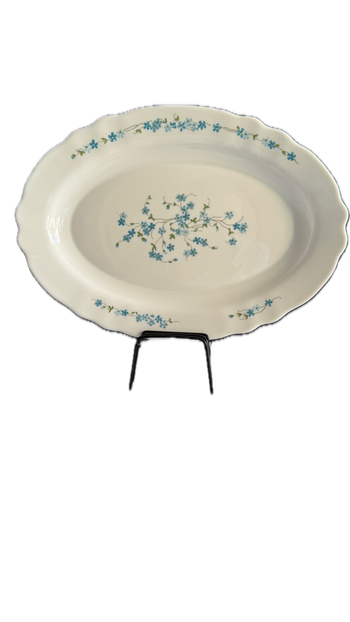 Plat ovale 34 cm Arcopal Myosotis Véronica
