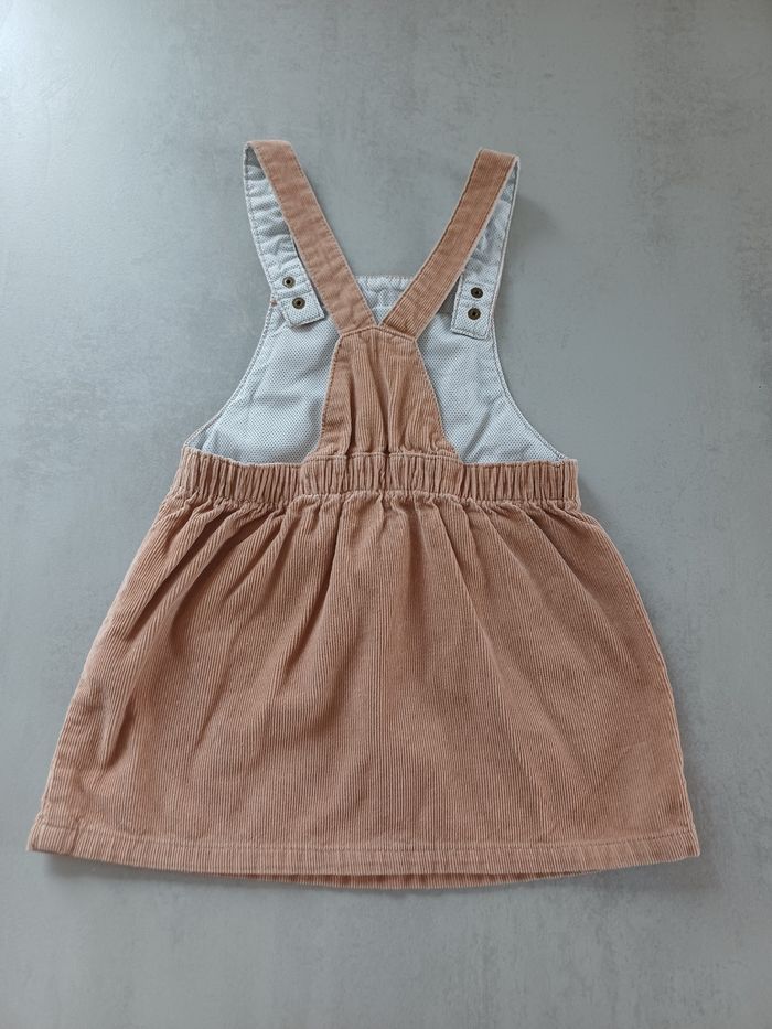 Robe salopette en velours beige Verbaudet 3 ans - photo numéro 2