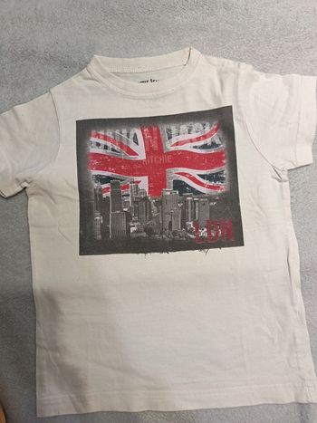 tee shirt blanc imprimé de Richie 3 ans réf 543 B4