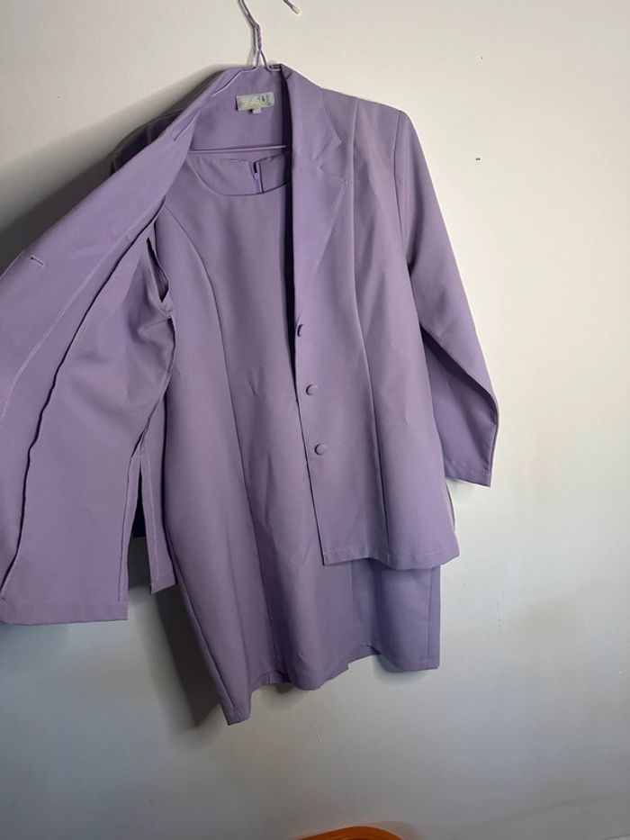 Ensemble Bleu bonheur Robe et veste Taille 44 - photo numéro 3