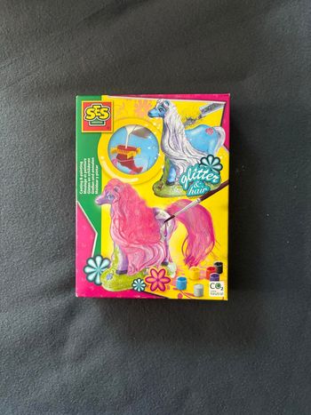 SES Creative- Animals Ensemble de Peinture et de Moulage pour Cheveux à Paillettes, 01272