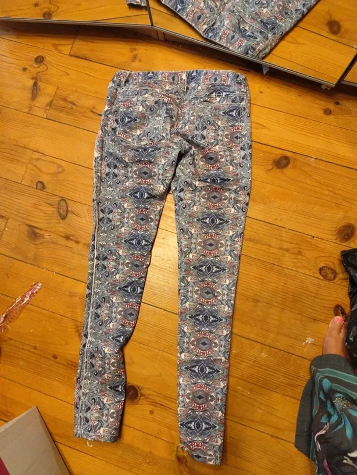 Jean skinny April May 27 US bleu et motif 5 poches neuf - photo numéro 5