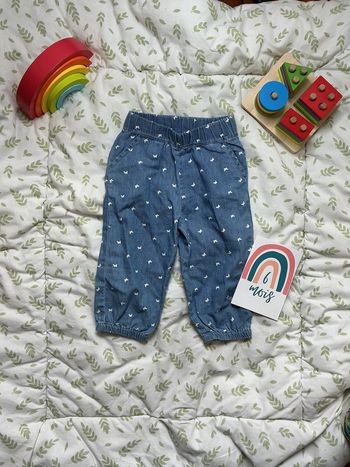 pantalon léger bleu motifs étoiles 6 mois u tout petits