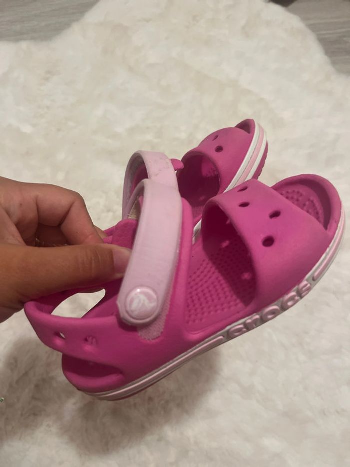 Crocs sandalette fille rose C6 (22-23) - photo numéro 4
