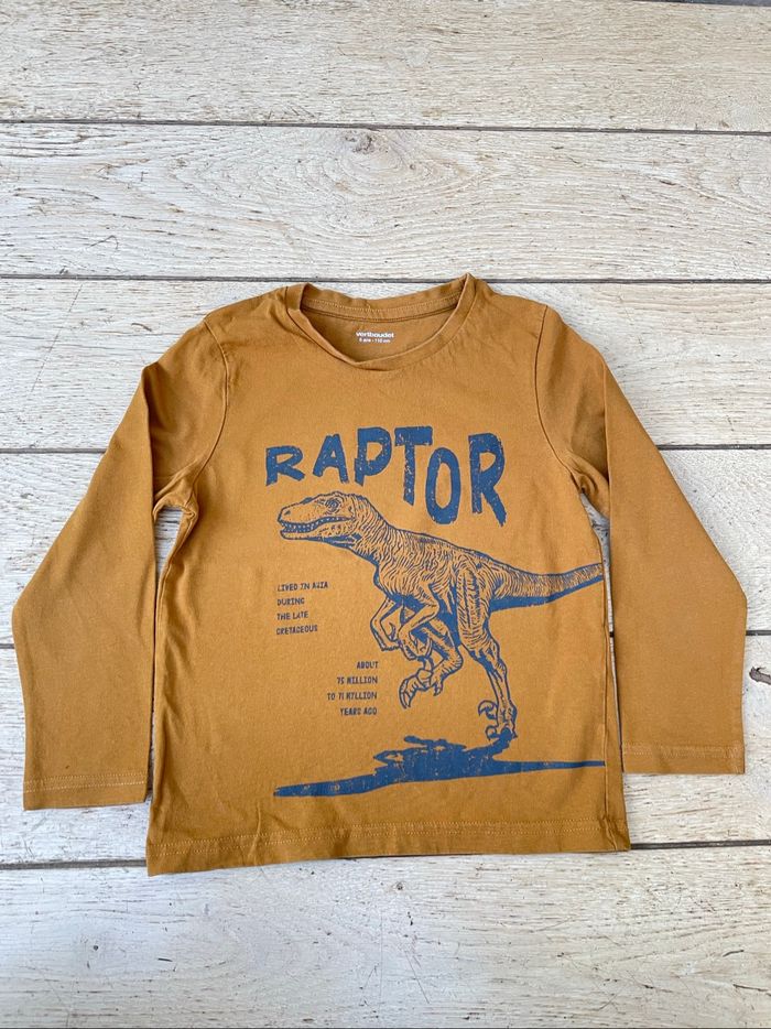 Teeshirt manches longue dinosaures 5 ans