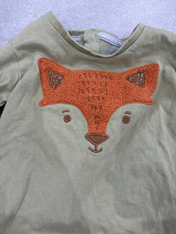T-shirt manche longue renard - photo numéro 2