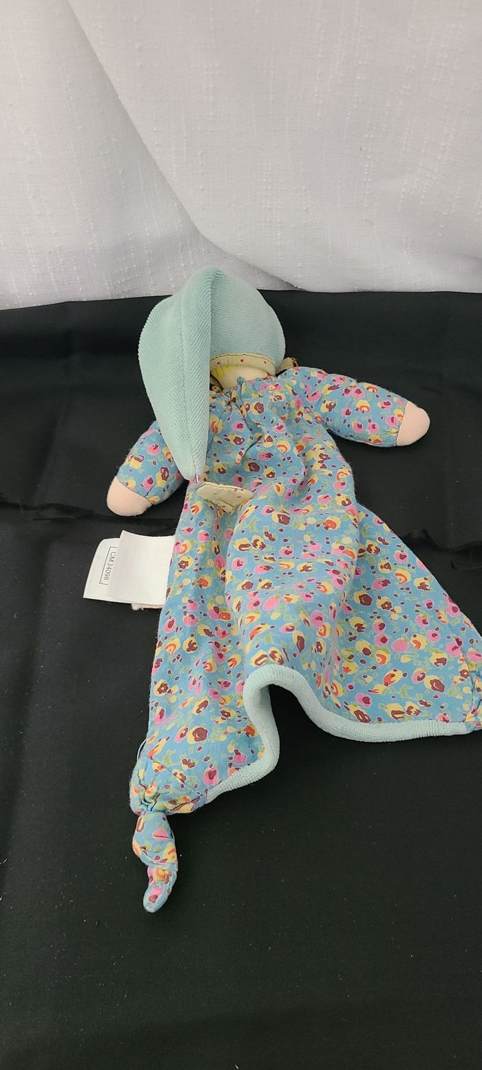 Doudou Moulin Roty Petit Chose Poupee Garcon bleu plat - photo numéro 2