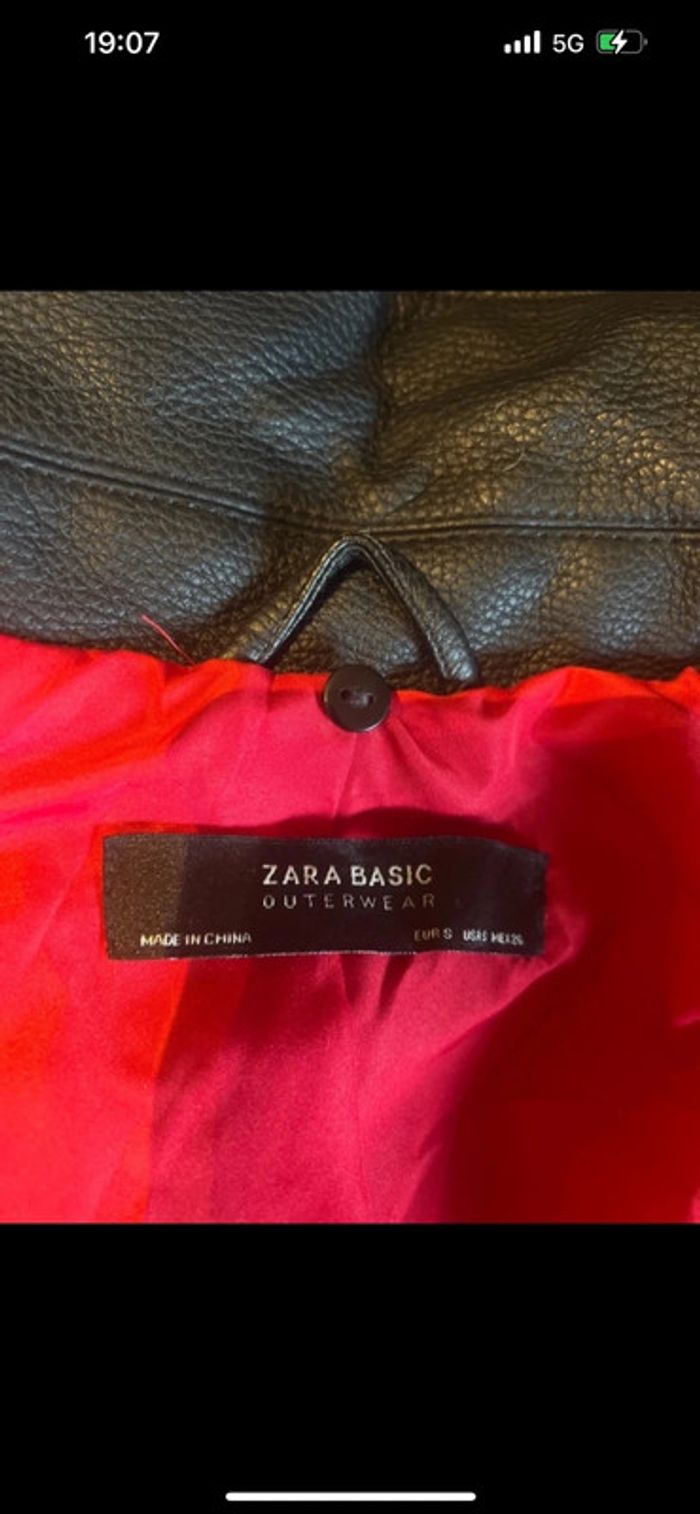 Veste similicuir Zara taille S - photo numéro 5