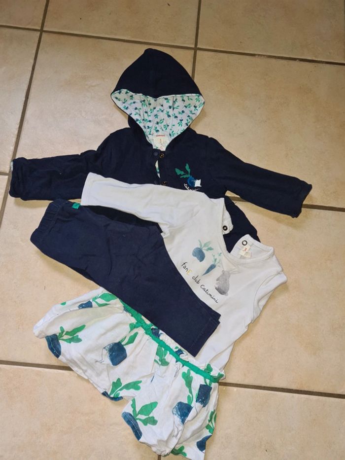 Ensemble 3 pièces 6 mois catimini