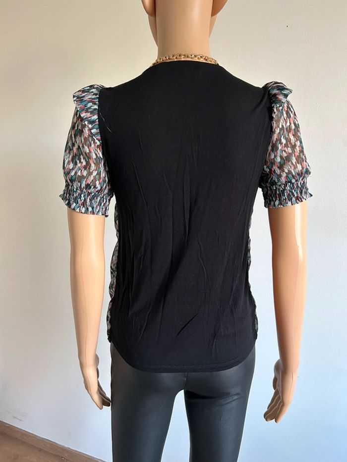 Blouse noire et imprimée Naf Naf taille XS jamais portée - photo numéro 7