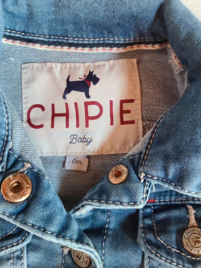 Veste en jean chipie 6 mois. Tbe - photo numéro 4