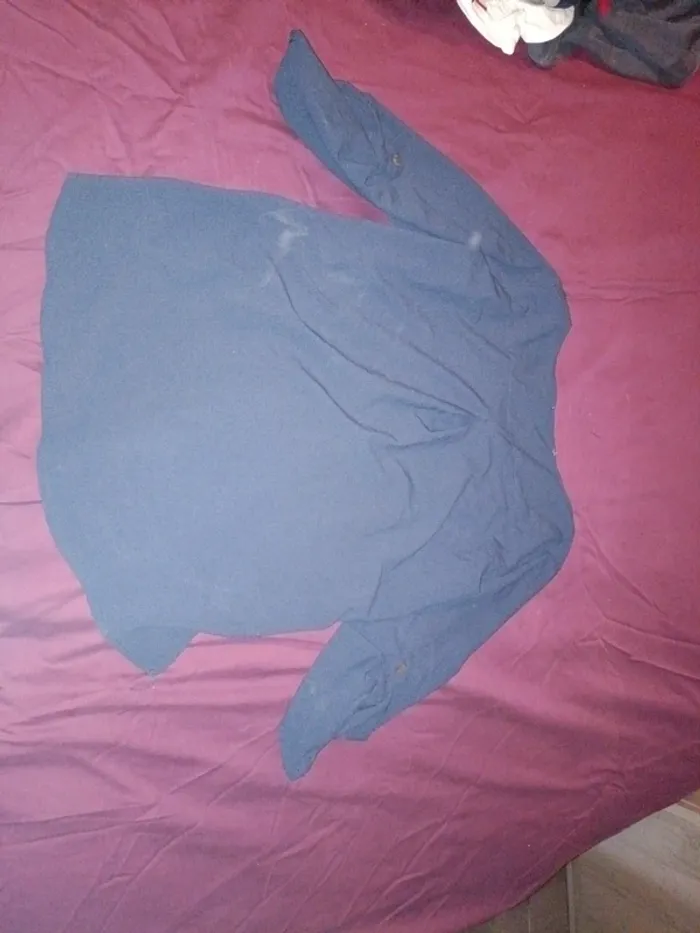Blouse it hippie taille m bleu lin - photo numéro 3