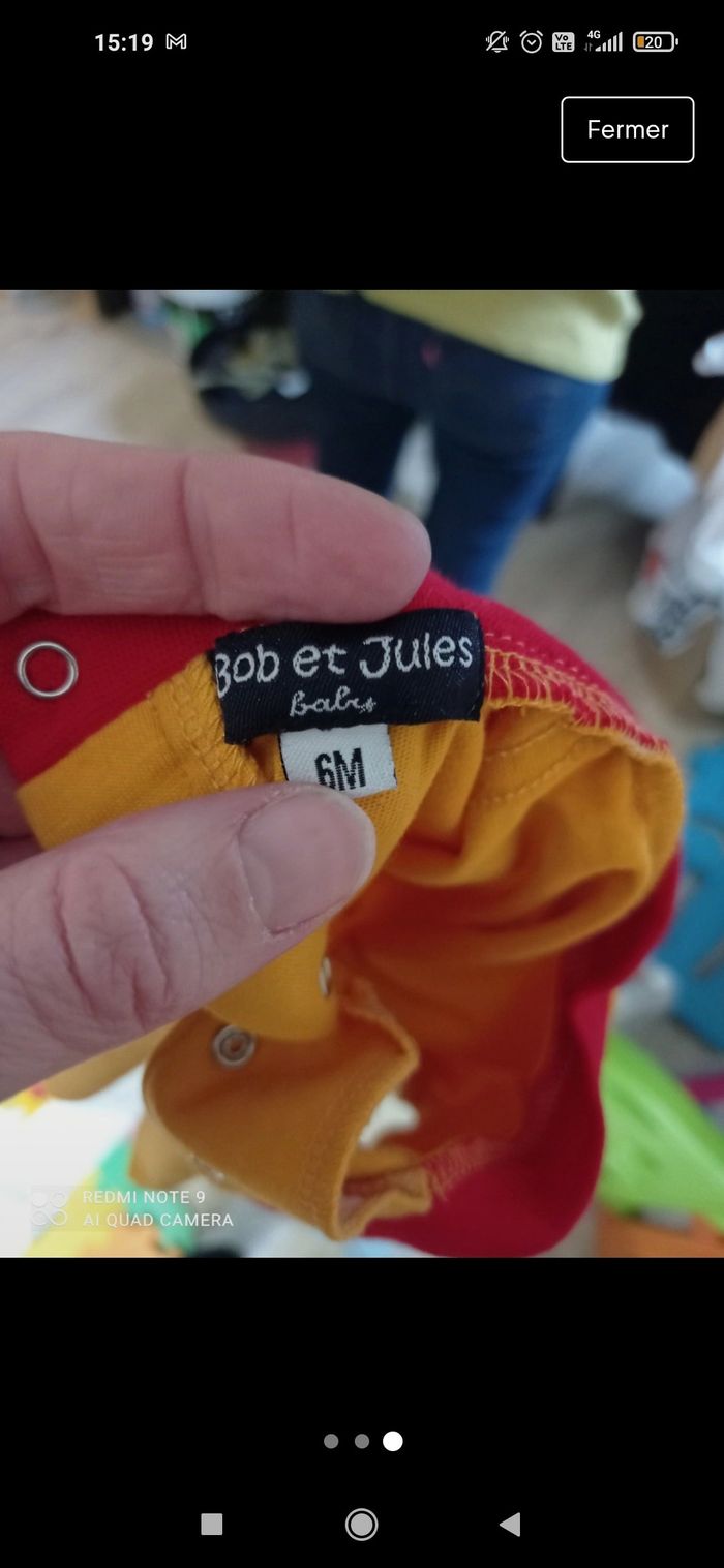 T-shirt bob et jules 6 mois - photo numéro 3