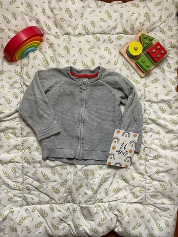 gilet zippé gris pat et ripaton 36 mois