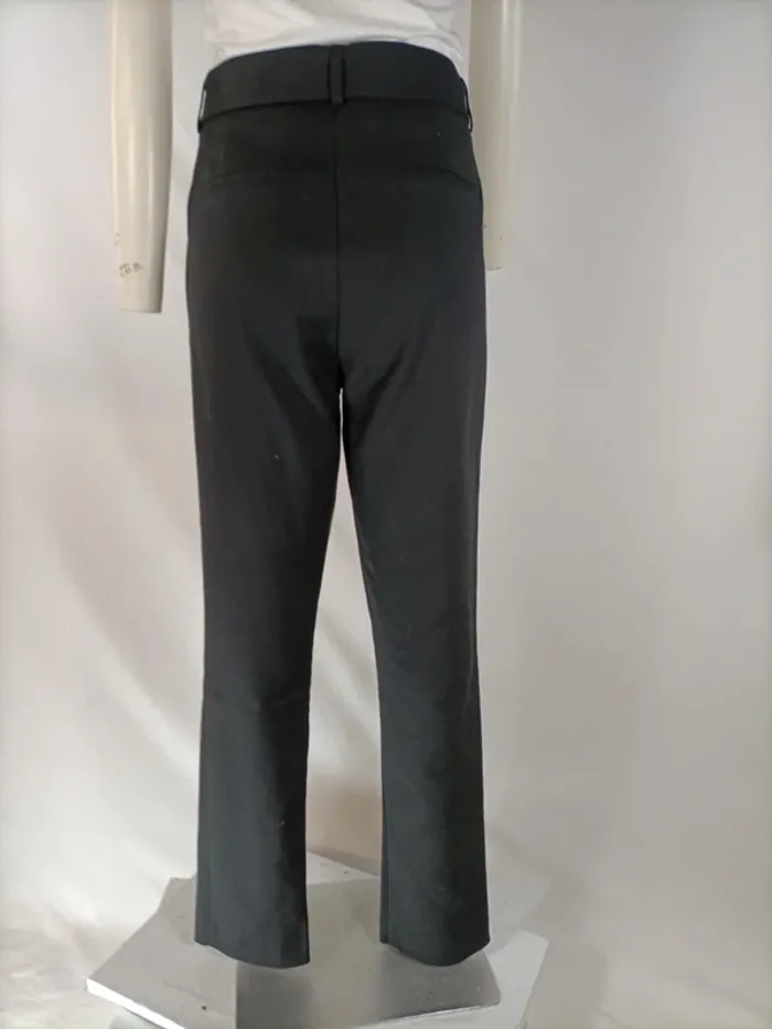 Pantalon noir tailleur élégant - coupe droite T 40 - Galerie Lafayette Vintage - photo numéro 7