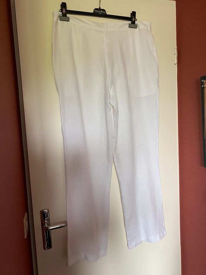 Pantalon blanc en lin taille 4 J & W - photo numéro 2