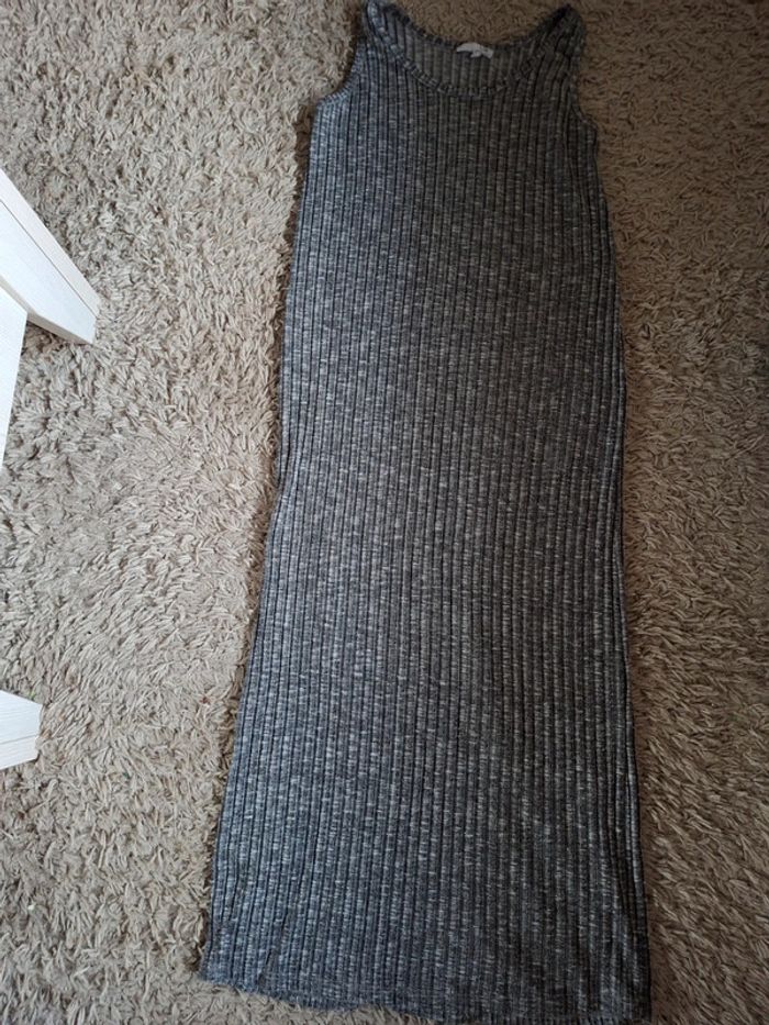 Magnifique robe longue gris femme taille m la halle - photo numéro 2