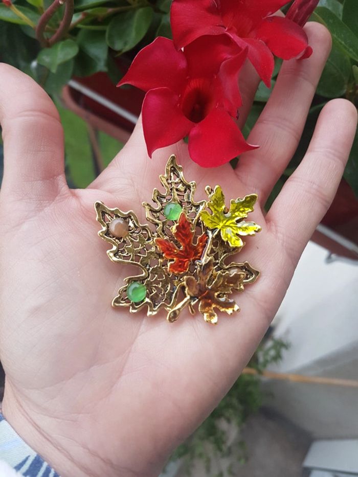 Broche feuille d automne - photo numéro 3