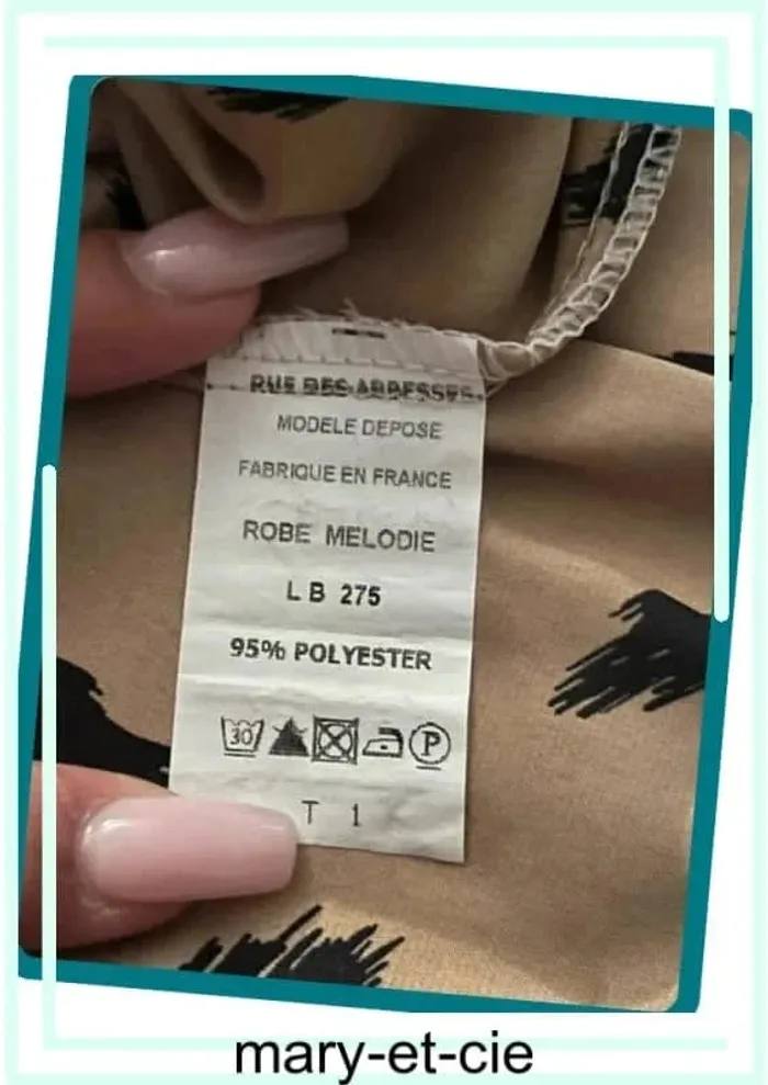 Robe mélodie manches longues, décolletée, satinée, taille 1 - rue des abbesses - photo numéro 7