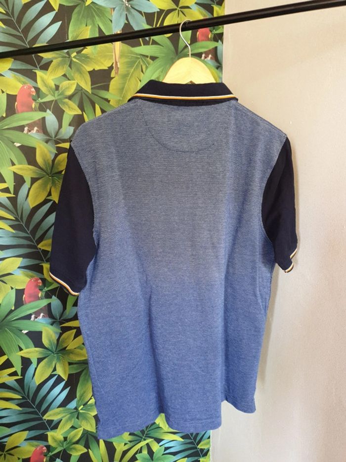 Polo homme chiné blanc/bleu - photo numéro 4