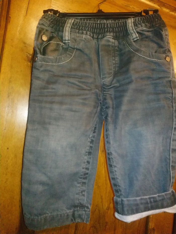 Jean noir et gris IKKS 12 mois doublé - photo numéro 2